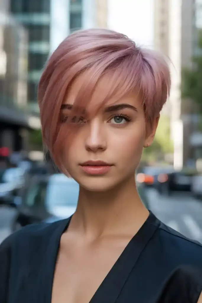 Asymmetrical Butterfly Cut Short Hair