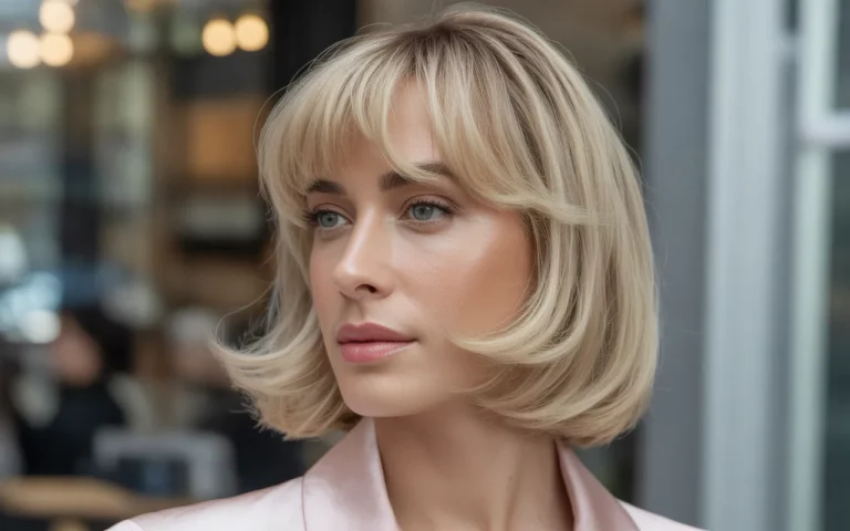 Blonde Wolf Cut With Bangs