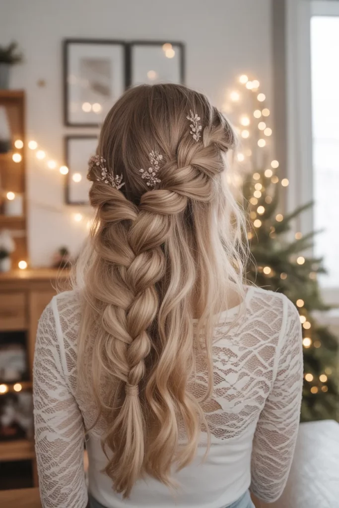 Boho Braided Half-Up Style