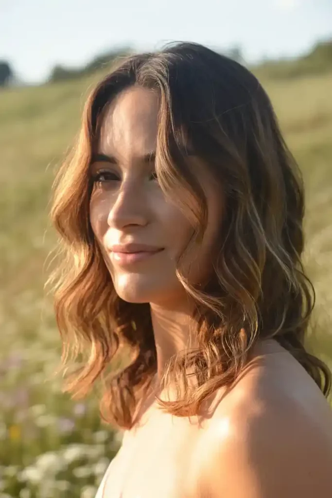 Caramel Highlights with Waves