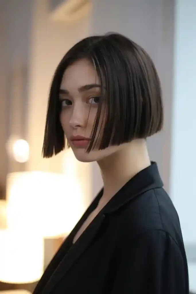 Chin-Length Bob with Blunt Ends