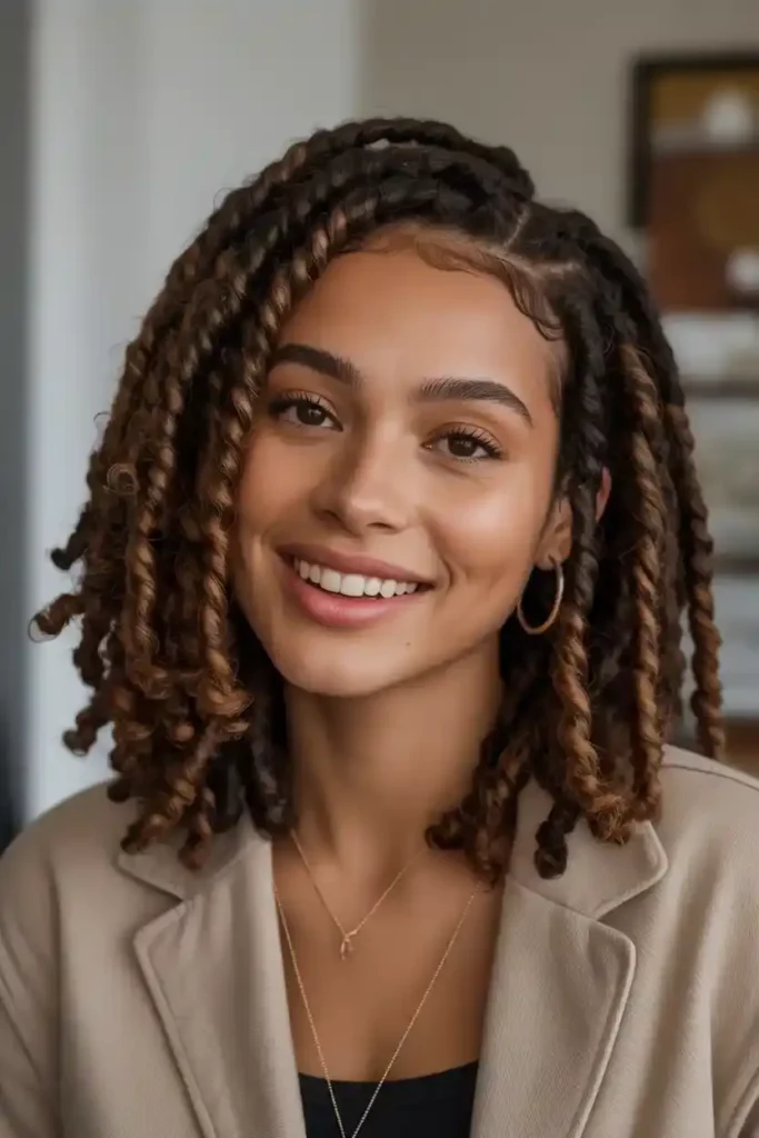 Chocolate Brown With Caramel Tips