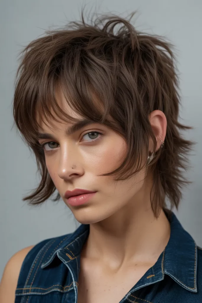 Choppy Shaggy Wolf Cut With Bangs