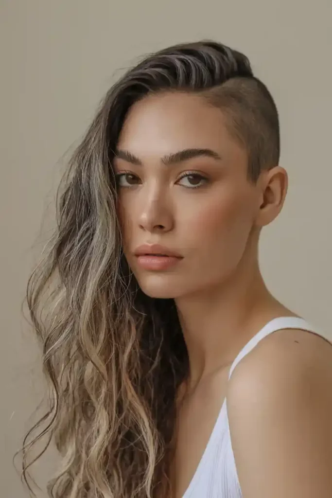 Classic Side Shave with Long Waves