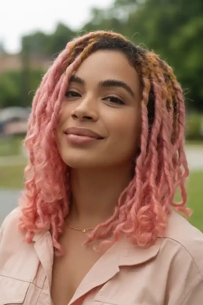 Coral Pink Locs