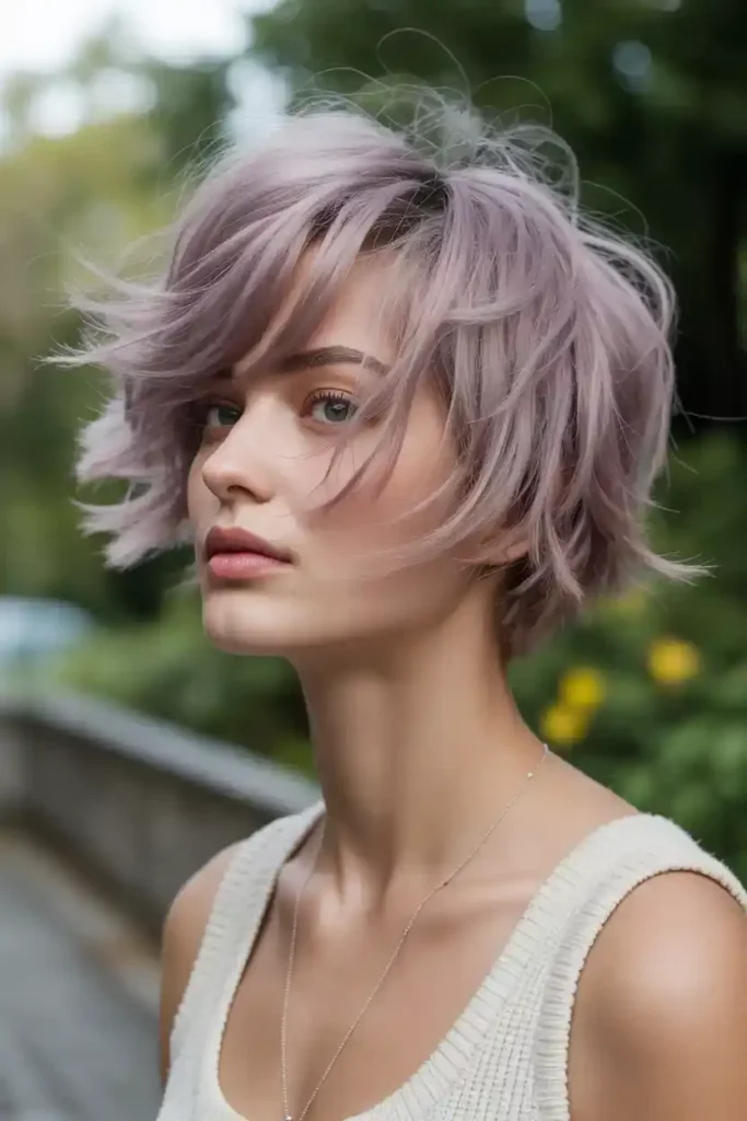 Feathered Butterfly Cut Short Hair