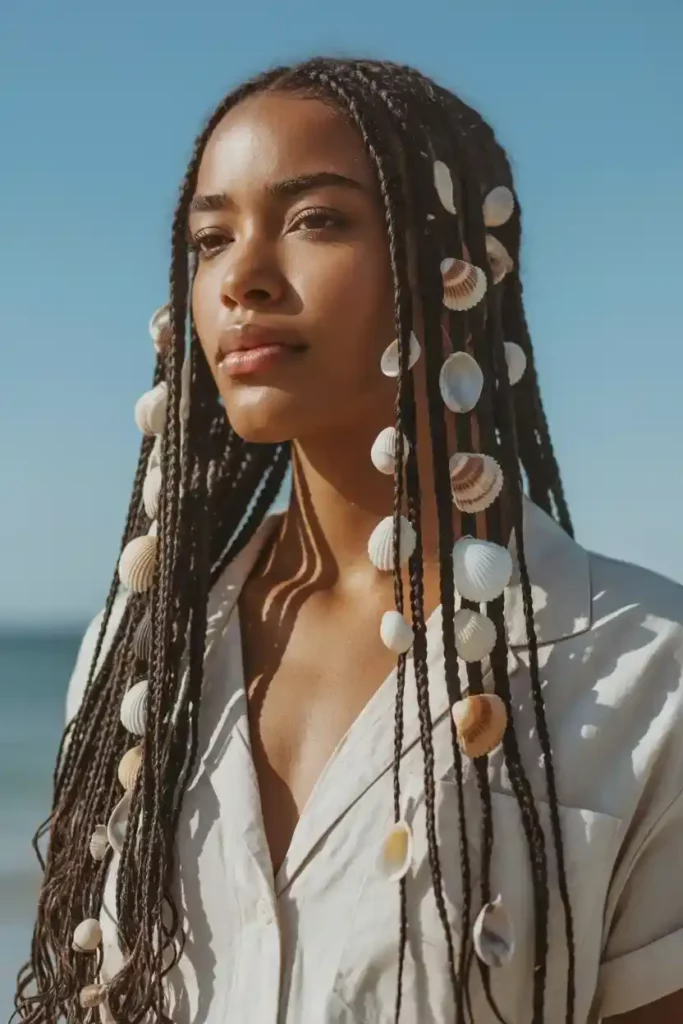 Fulani Braids with Shells