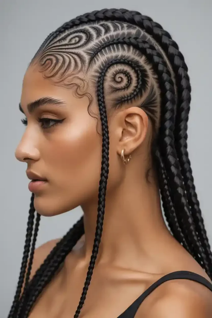 Jumbo Swirl Cornrows
