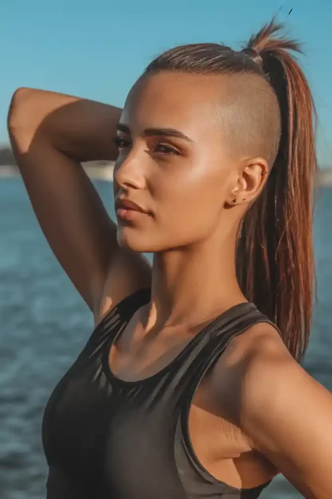 Long Side Shave with Ponytail