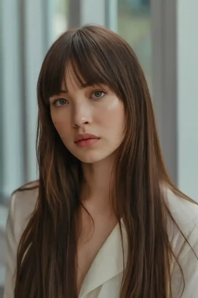 Blunt Bangs With Straight Hair