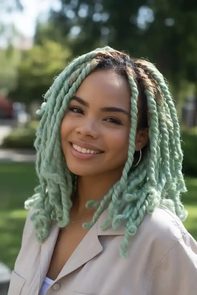 Mint Green Locs