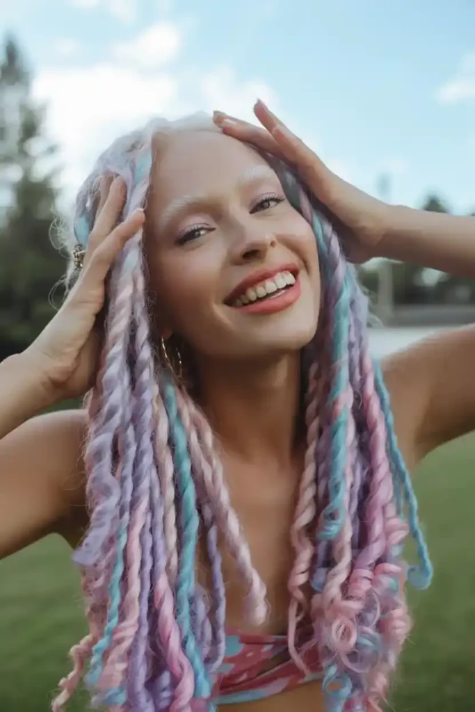 Multicolor Pastel Locs