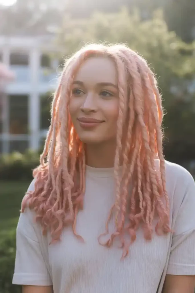Peachy Pink Locs