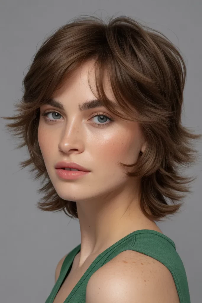 Shaggy Wolf Cut With Curtain Bangs