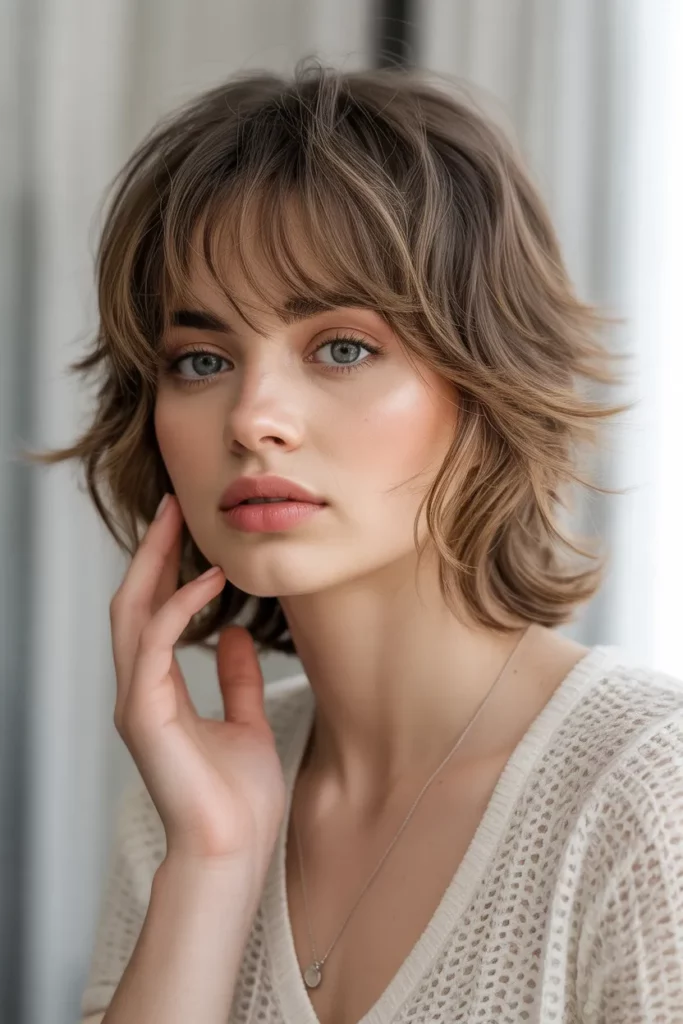 Shaggy Wolf Cut With Wispy Bangs