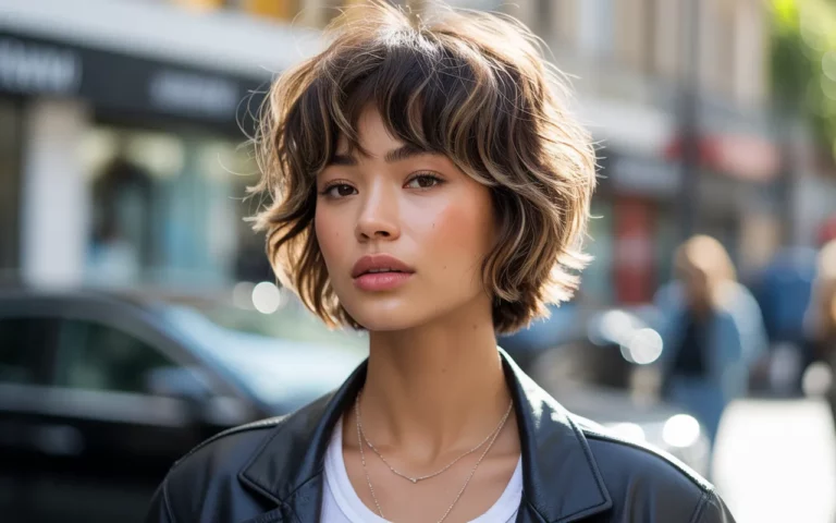 Short Wolf Cut With Curtain Bangs