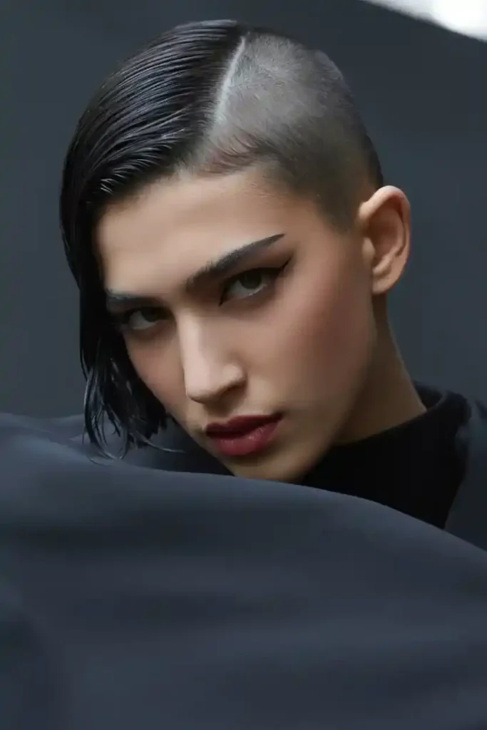 Side Shave with Slick Back