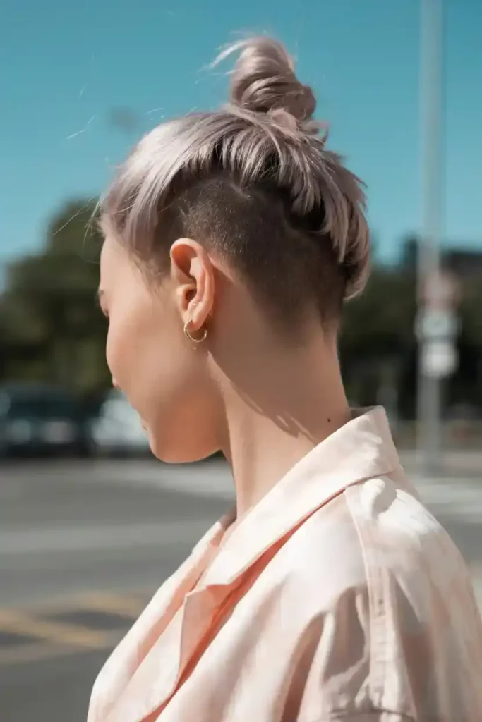 Side Shave with Top Knot