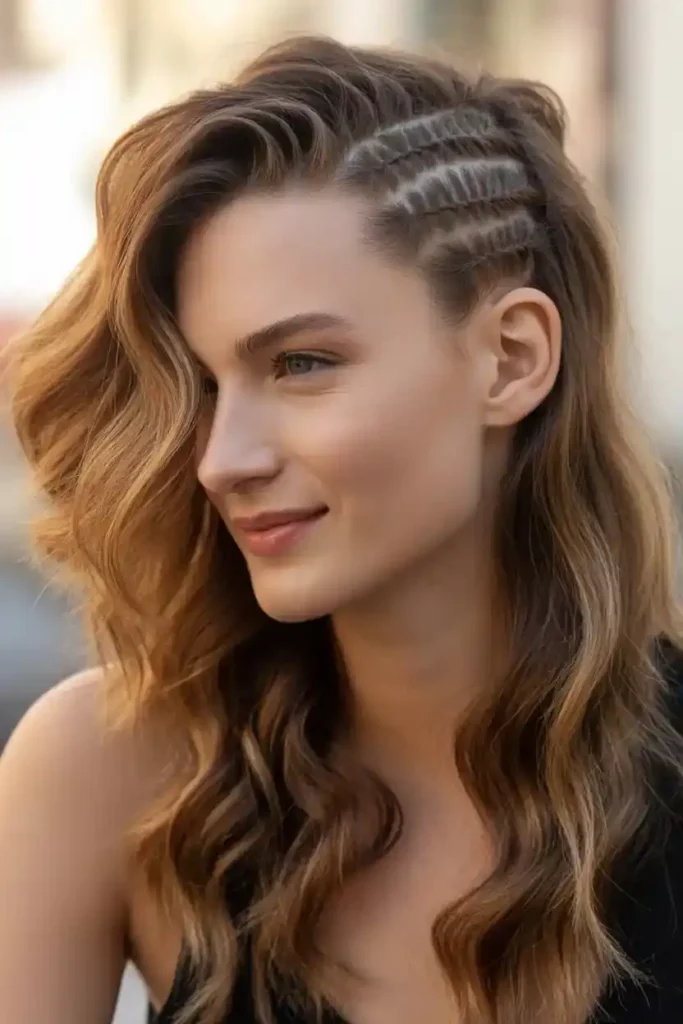 Side-Swept Baby Braids