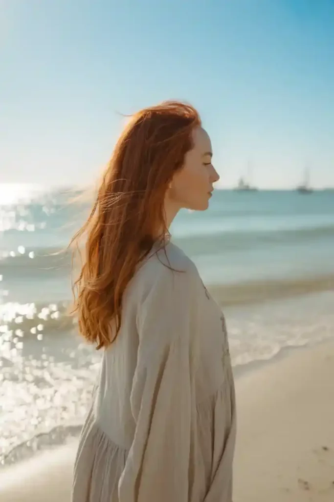 Silver Highlights on Beach Waves