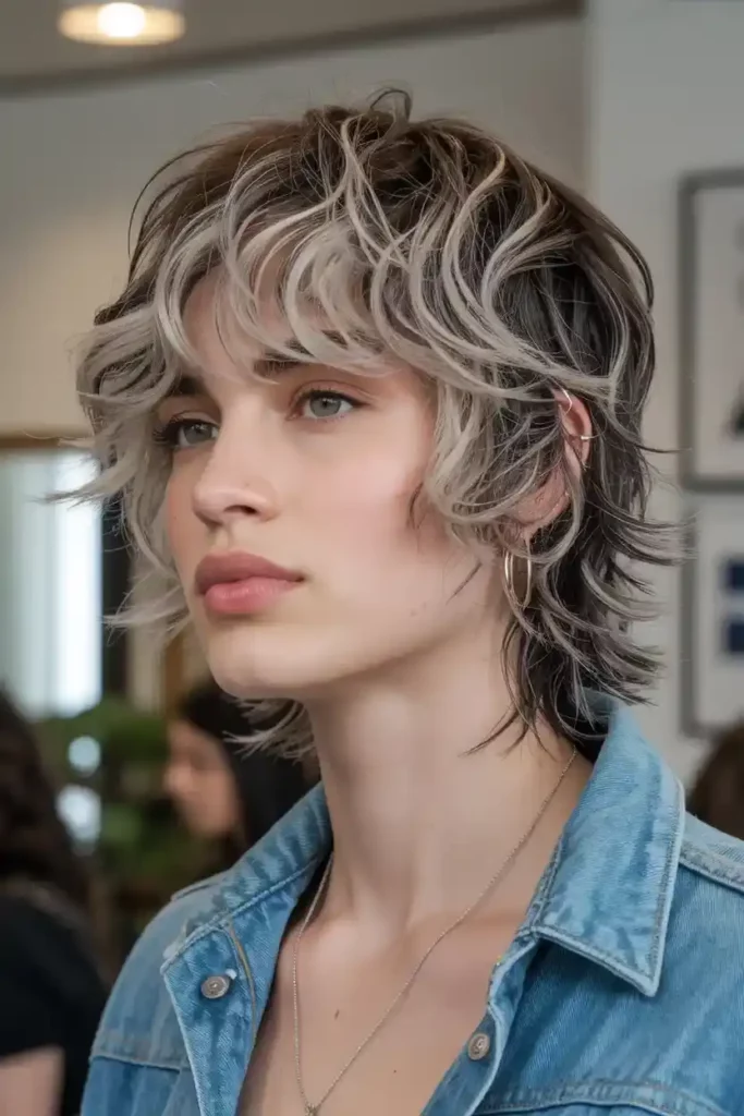 Silver Highlights on Layered Shag