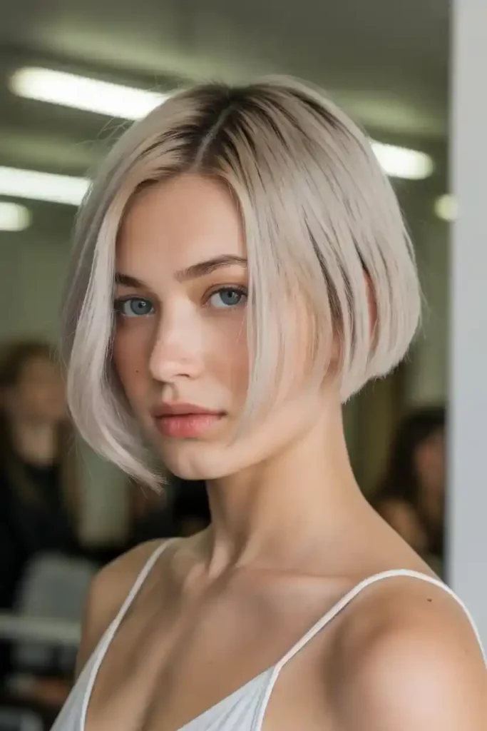 Straight Butterfly Cut Short Hair