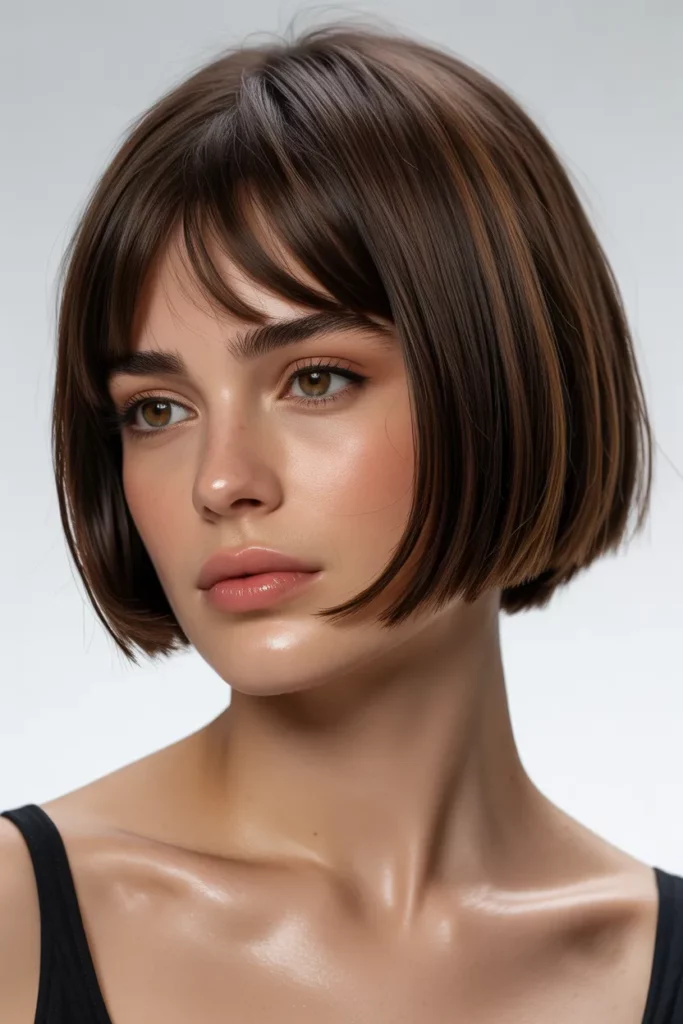 Straight Short Wolf Cut With Curtain Bangs