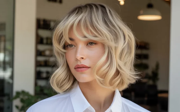 Wolf Cut With Curtain Bangs