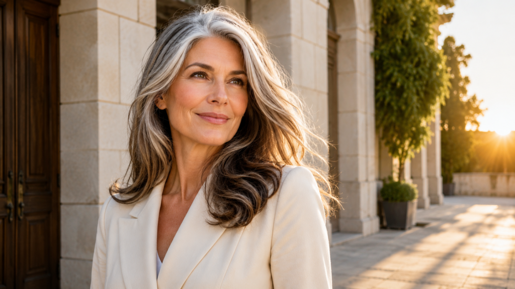 gray blending for older women