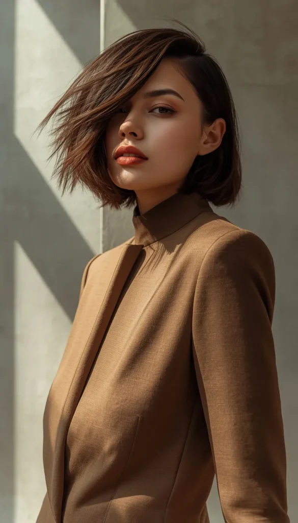 Asymmetrical Choppy Bob