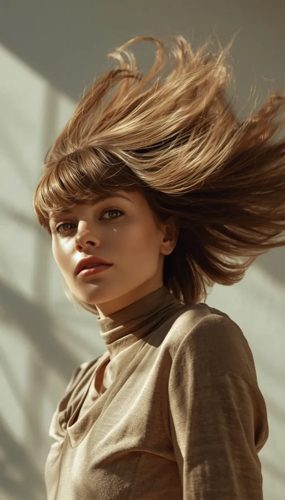 Butterfly Cut With Curtain Bangs