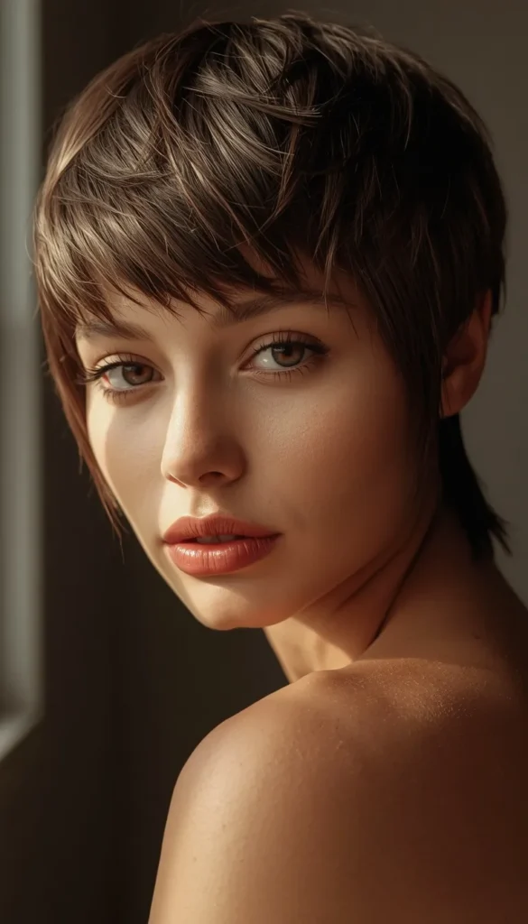 The Choppy Fringe Pixie Mullet