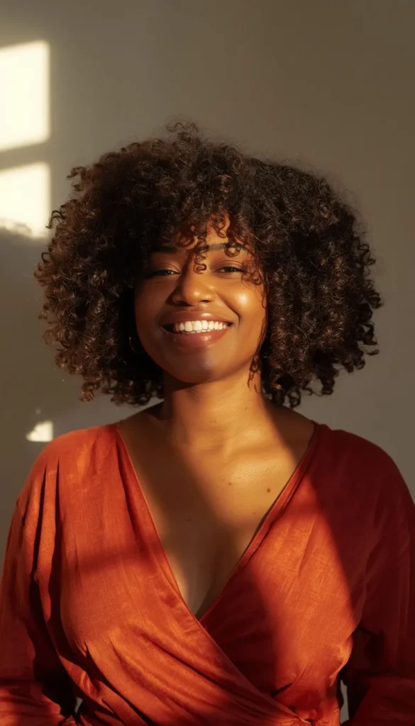Curly Girl Choppy Bob
