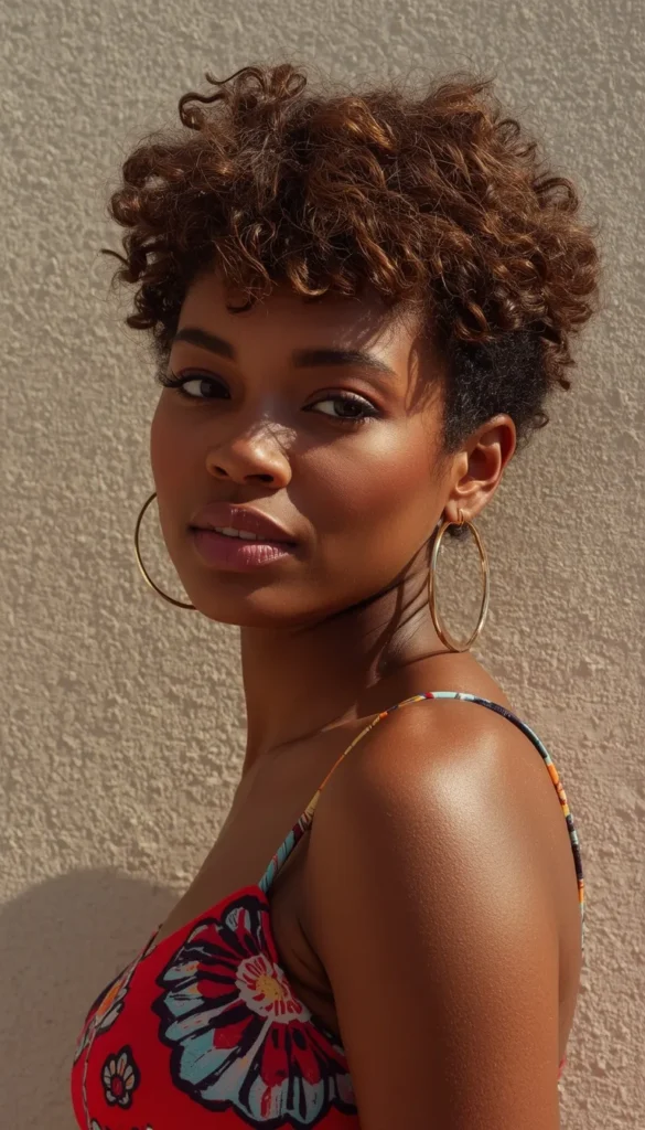 Curly Messy Pixie for Natural Texture