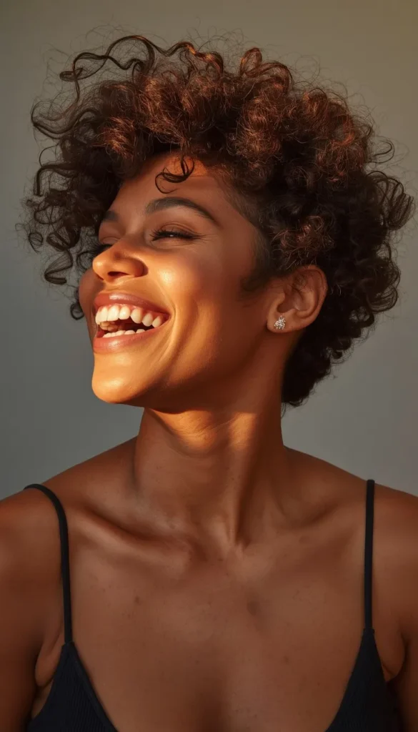 Curly Textured Pixie Mullet