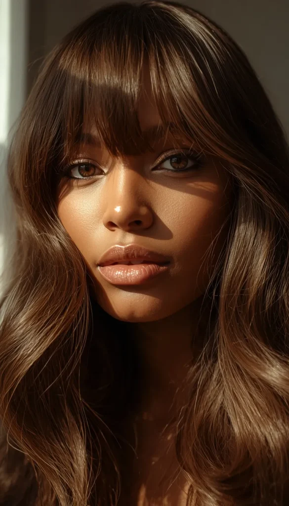 Curtain Bangs With Long Face Framing Layers