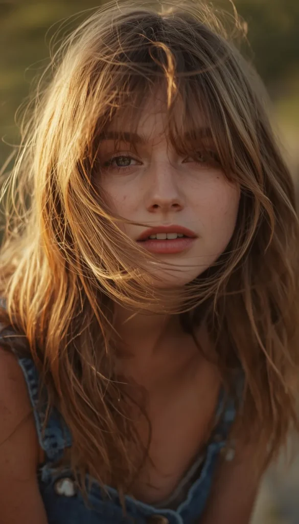Shaggy Layers With Piece'y Bangs