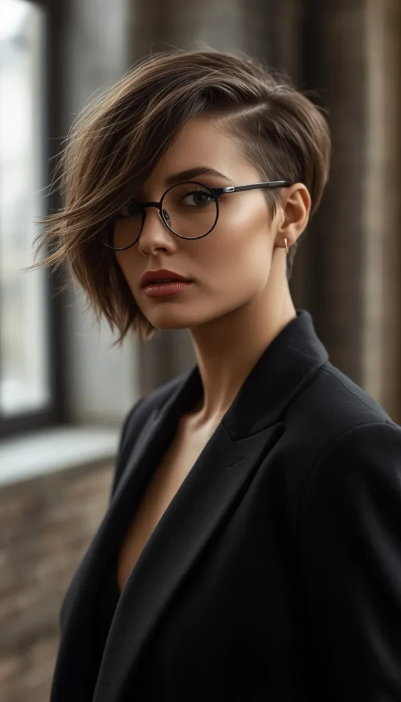 Textured Crop with Wispy Side Bangs