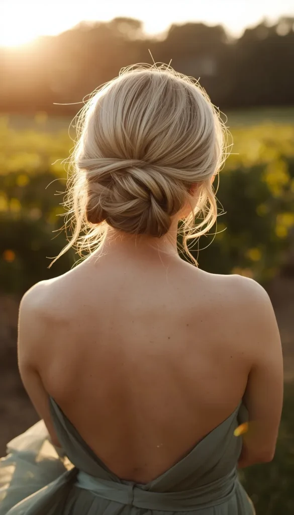 textured Low Bun