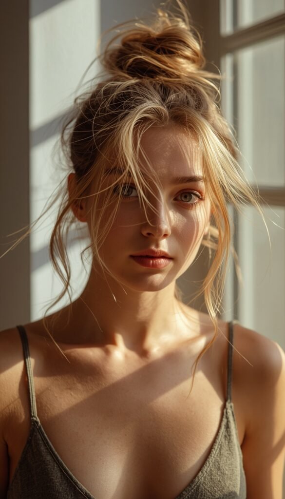 The Effortless Messy Top Bun