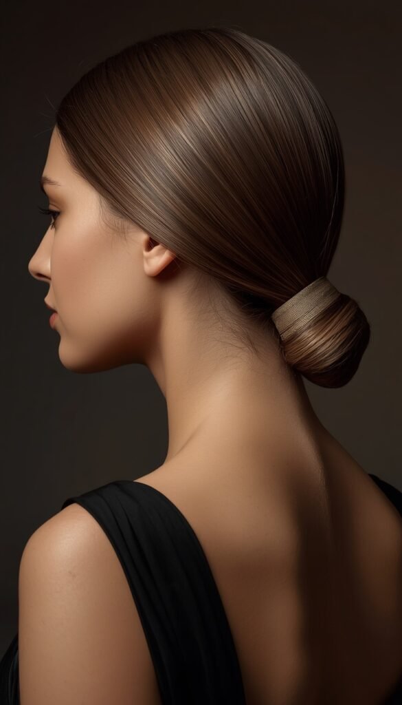 The Sleek Low Ponytail With A Wrap