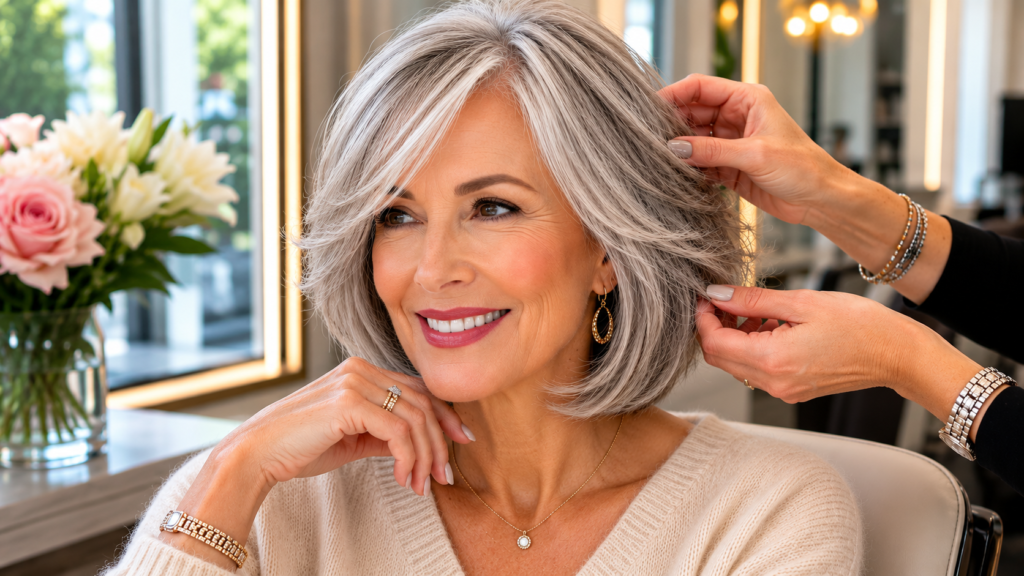 Layered Bob Haircuts for Women Over 60