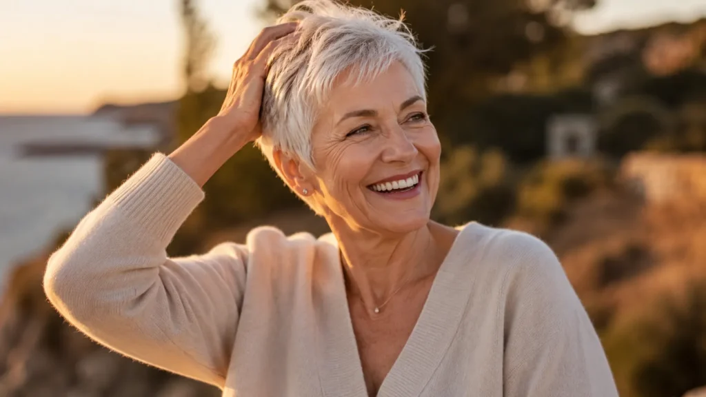 short pixie haircuts for older women