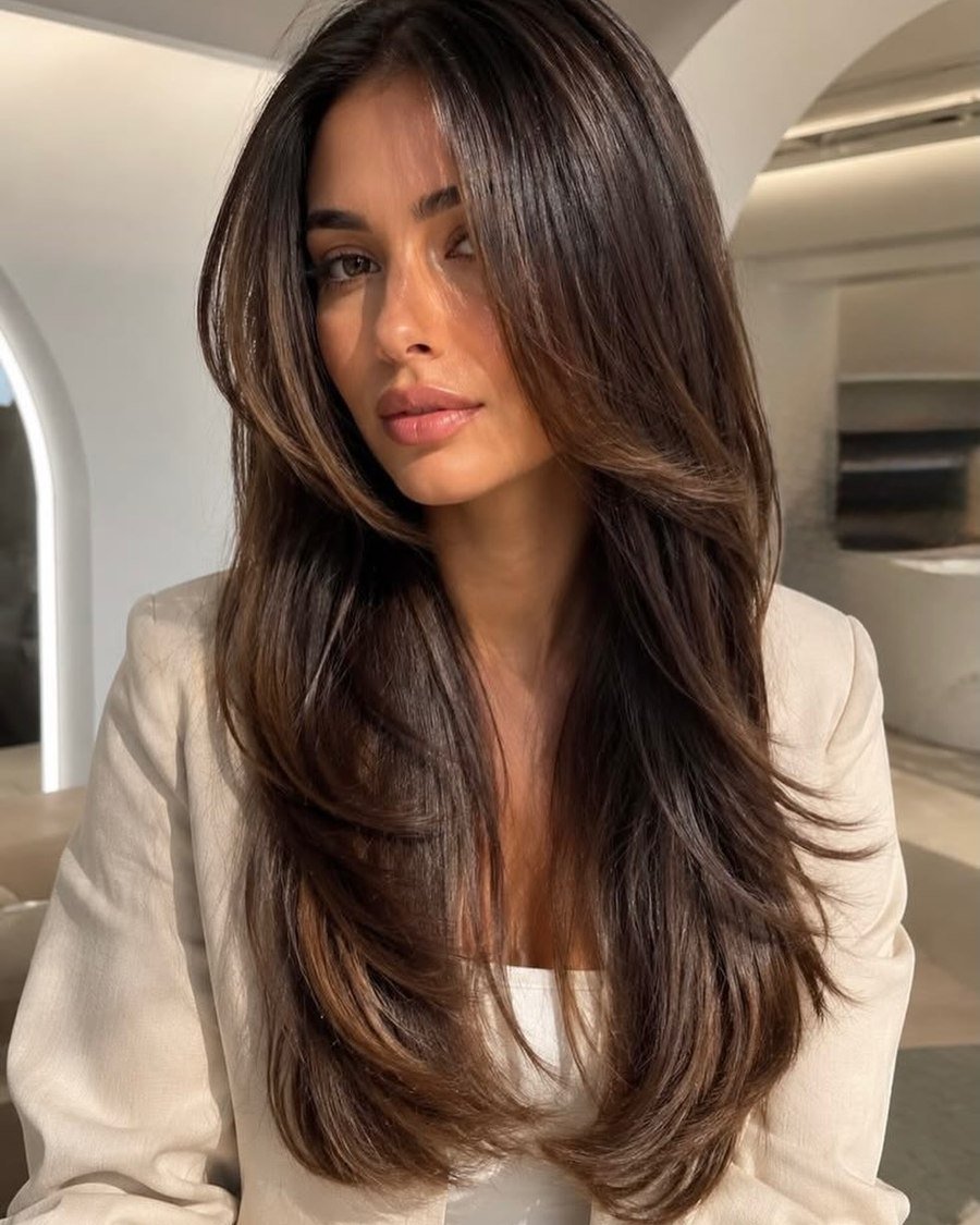 Classic Long Layers womens haircut
