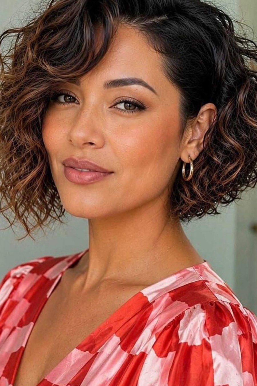 Classic Curly Bob with a Deep Side Part - curly hairstyles