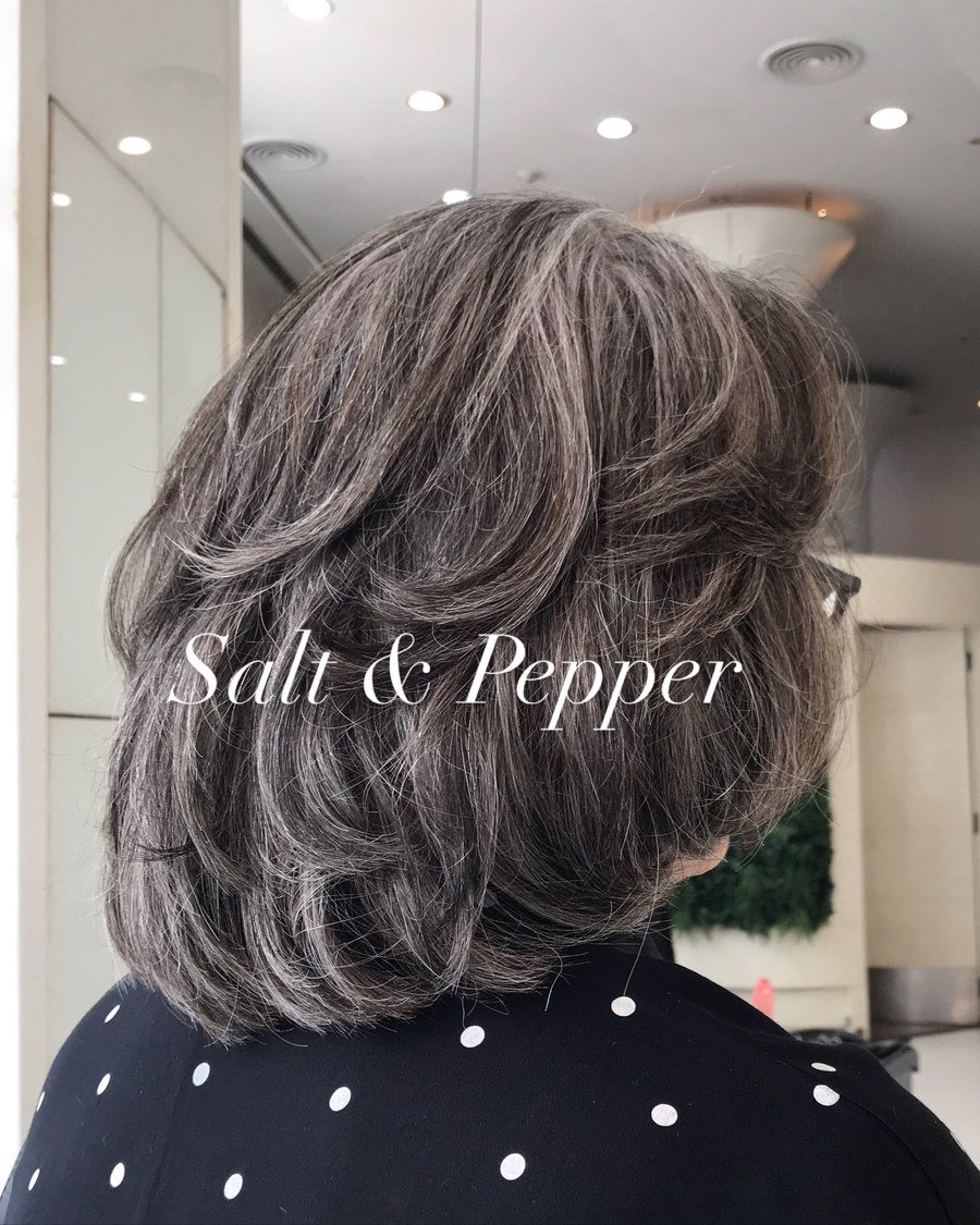Salt-and-Pepper Blend - gray hair color