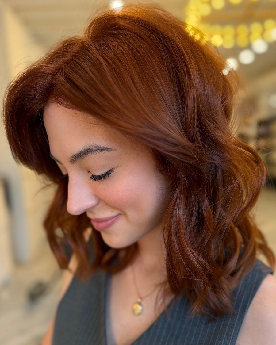 Deep Auburn Copper - dark copper hair ideas for women