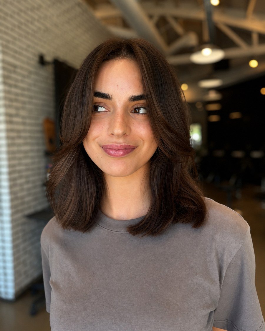 Textured Lob with Soft Layers - fall hairstyles for black women