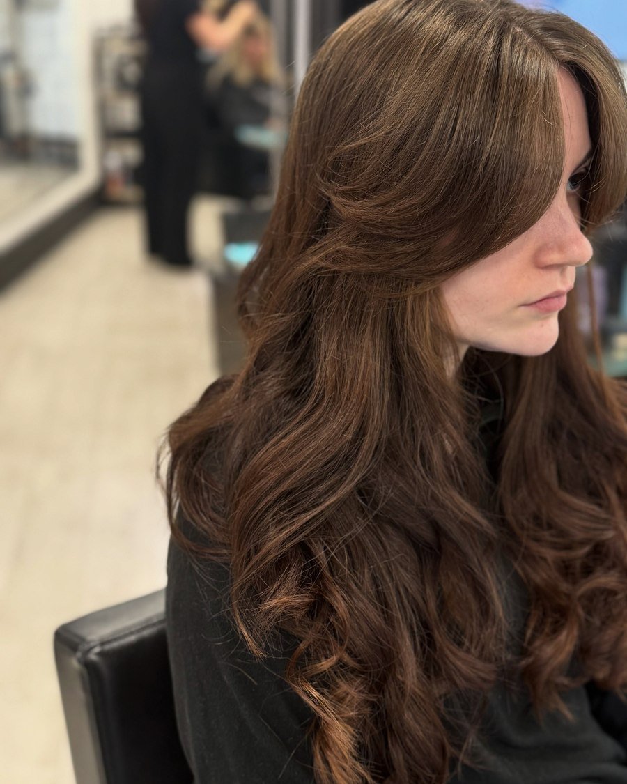 Feathered 70s Layers womens haircut