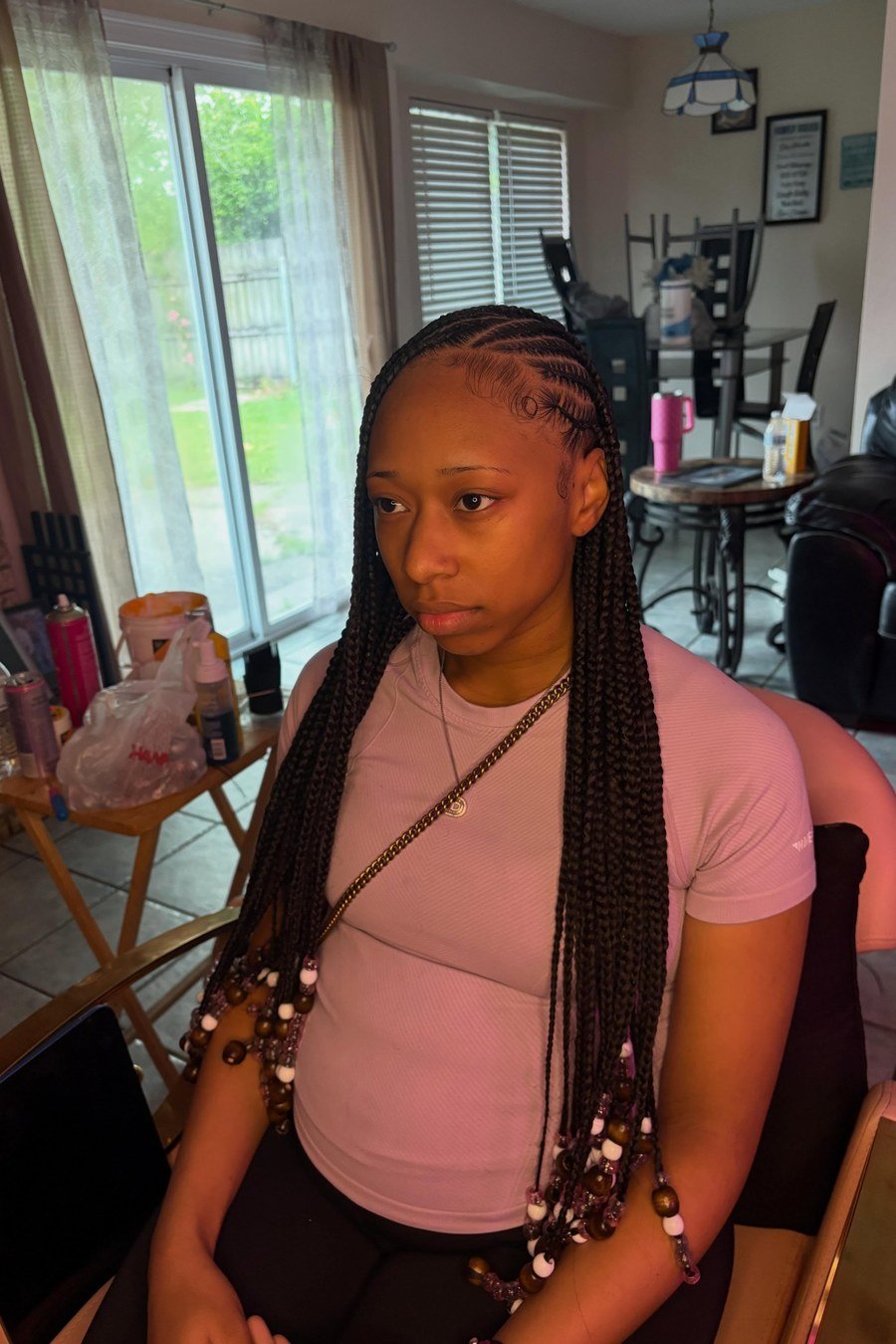 Fulani Braids with Beads hairstyle for black women